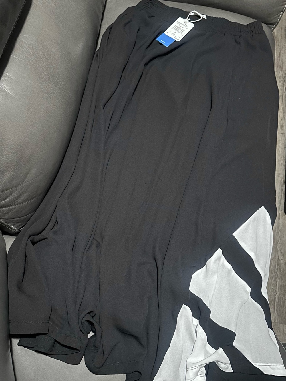 adidas Black Skirt with White Logo Panels